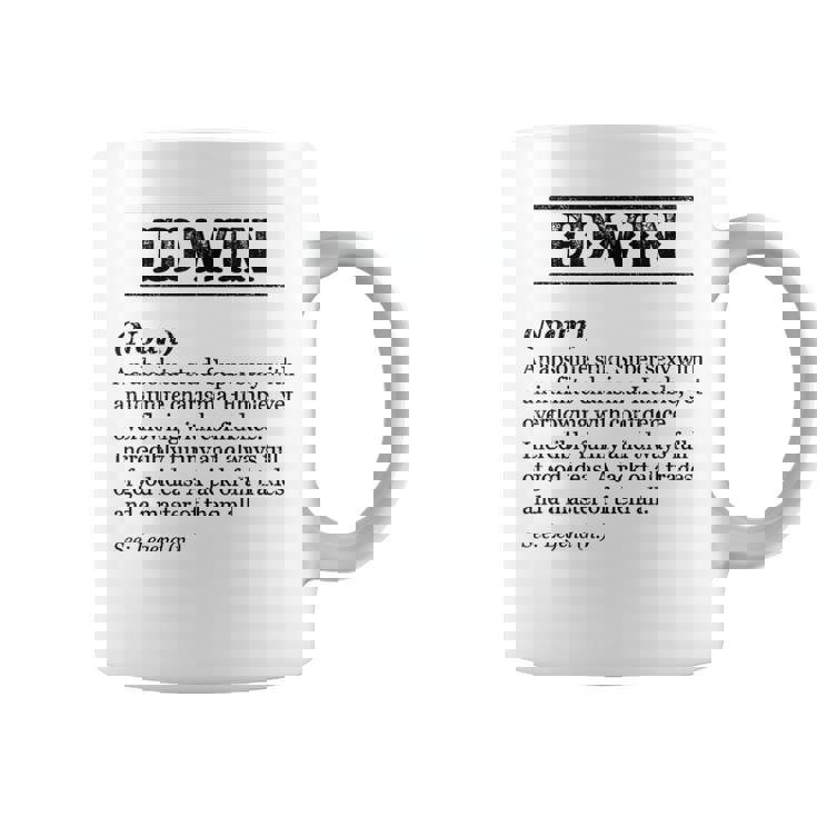 Edwin 面白いフレーズ 名前の定義付き コーヒーマグ