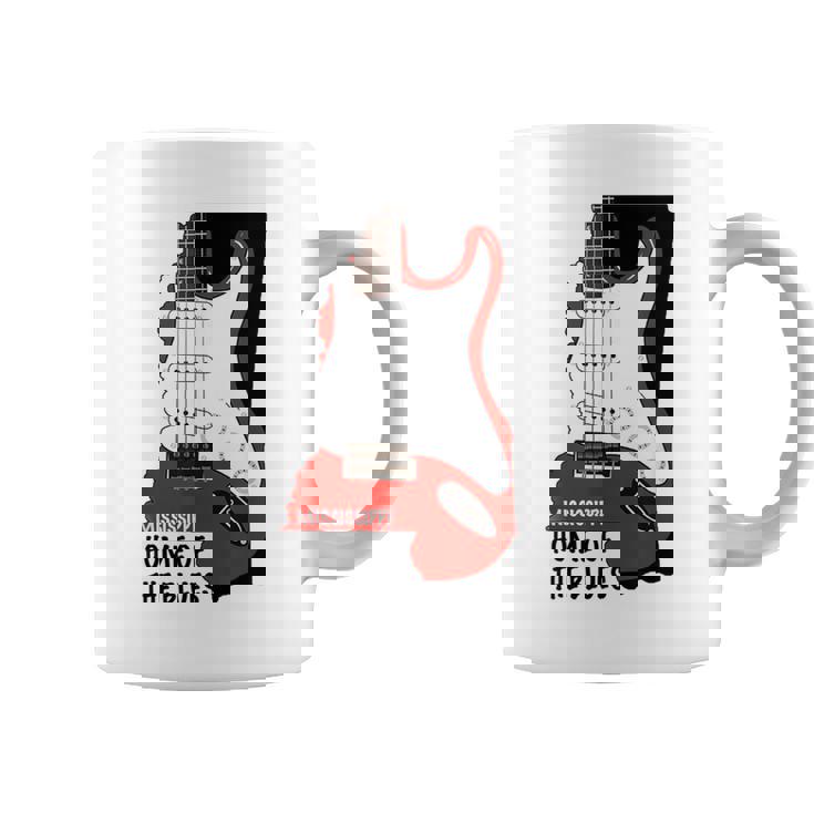 Estado De Mississippi Inicio De Los Blues Music Guitar Tunes Taza de café