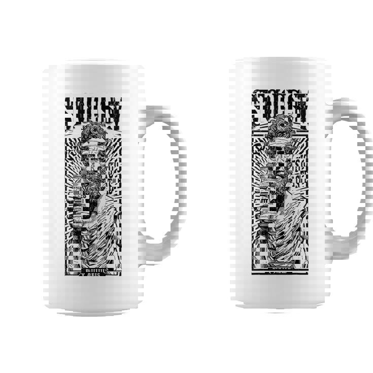 Estoicismo Filosofía Divertida Marco Aureliointage Anuncio Estoico Taza de café