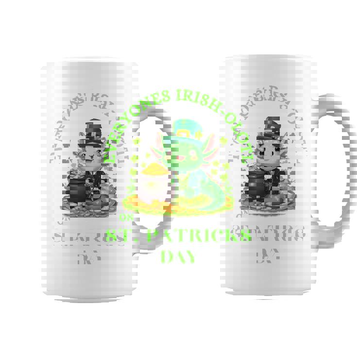 Everyones Irish Olotl Axolotl 聖パトリックデー グリーン アホロートル 長袖tシャツ コーヒーマグ