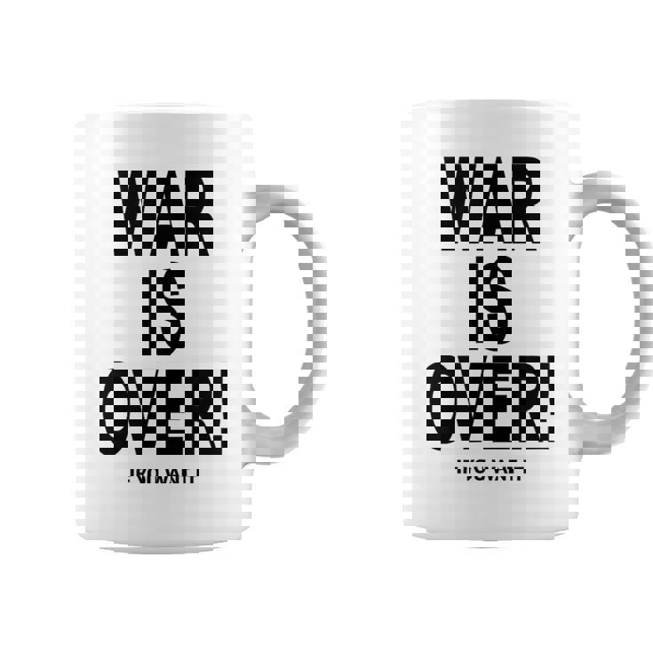 Exclusive War Is Over ご希望の場合限定ブラックプリント コーヒーマグ