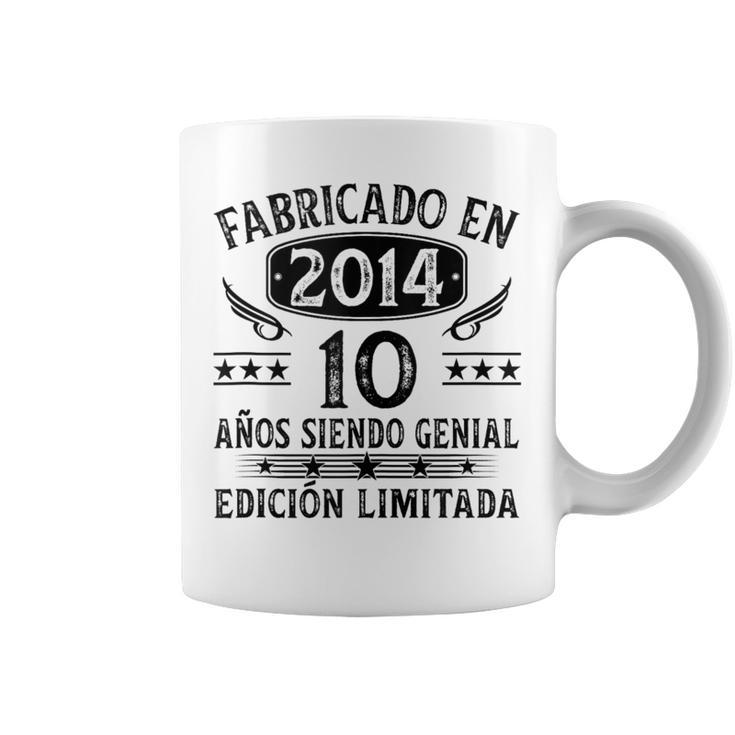 Fabricado En 2014 10 Años Cumpleaños Niño Made In 2014 In Mangas Taza de café