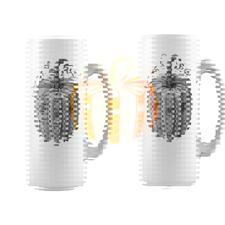 Fall Book Pumpkin Fall Librarians Bookworm Teachers Students Coffee Mug