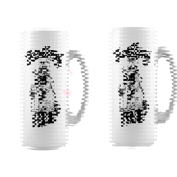 Feeling Feral アライグマ ミーム アルコール 飲酒 恋人 男性 女性 コーヒーマグ