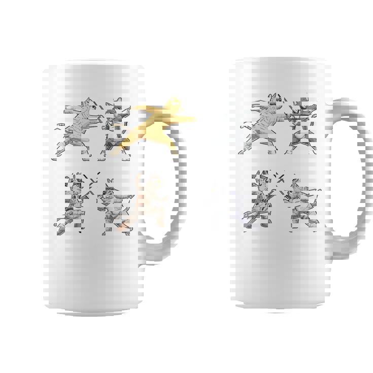 Fencer 猫 エペフェンシング付き コーヒーマグ