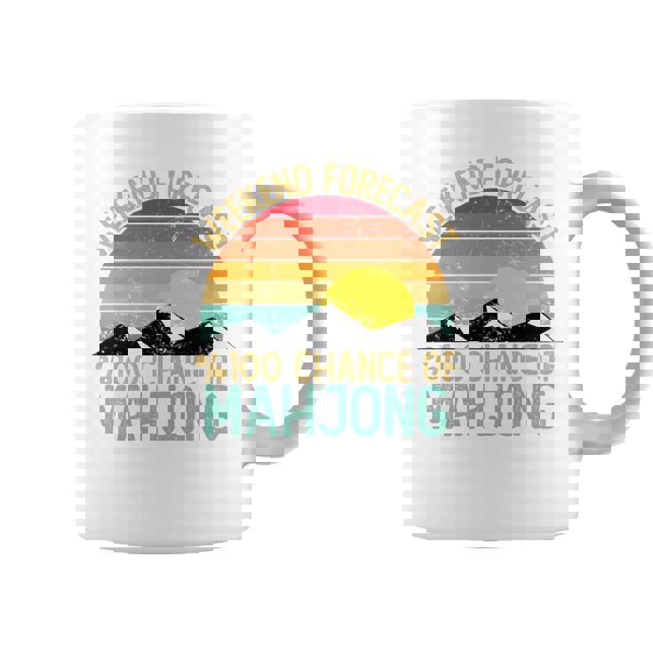 Weekend Forecast 麻雀シャツ 面白い レトロ 麻雀 長袖tシャツ コーヒーマグ