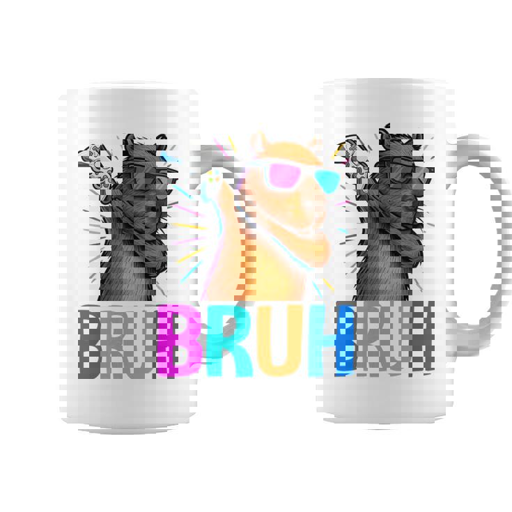 Capybara Gamer Meme Cool Gaming Humor Animal Lover 長袖tシャツ コーヒーマグ