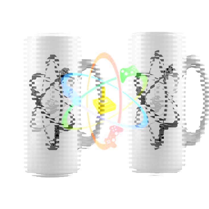 Gamer Atom コンソールプレーヤー ゲームコンピュータープログラマー 長袖tシャツ コーヒーマグ