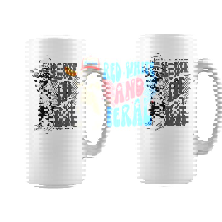 Raccoon 4Th Of July Patriotic Cute Red White And Feral Coffee Mug