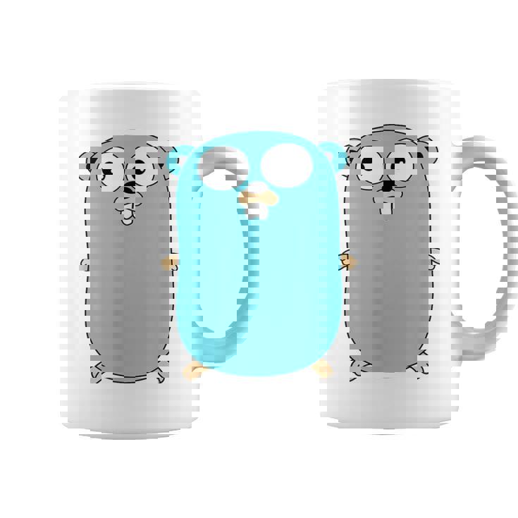 Go Golang プログラミング言語ロゴ マスコットゴファー コーヒーマグ