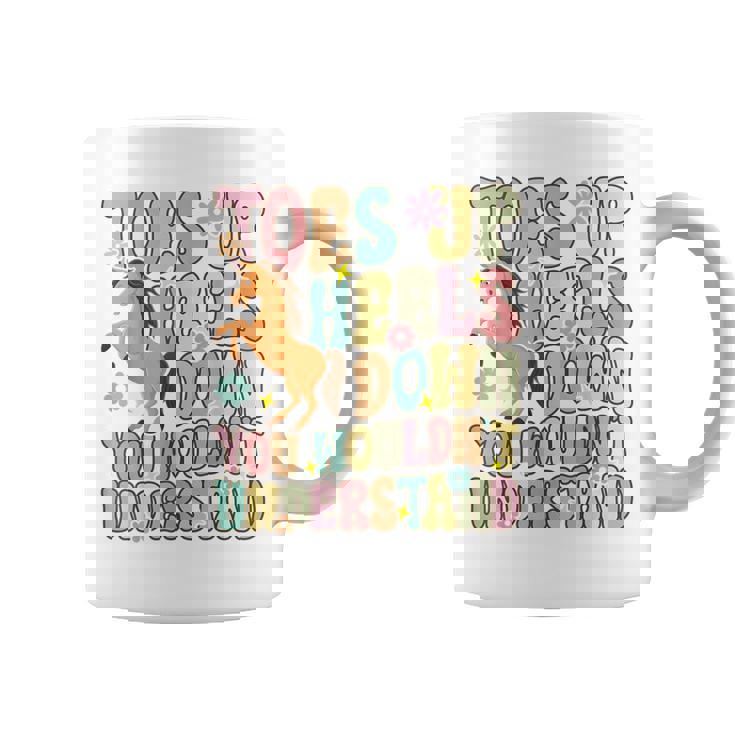 Groovy 乗馬 乗馬 乗馬 つま先アップ ヒールダウン コーヒーマグ