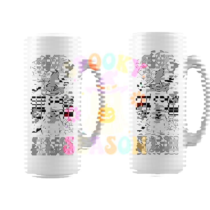 Groovypookyeason レトロ ゴースト 持株 パンプキン ハロウィン コーヒーマグ