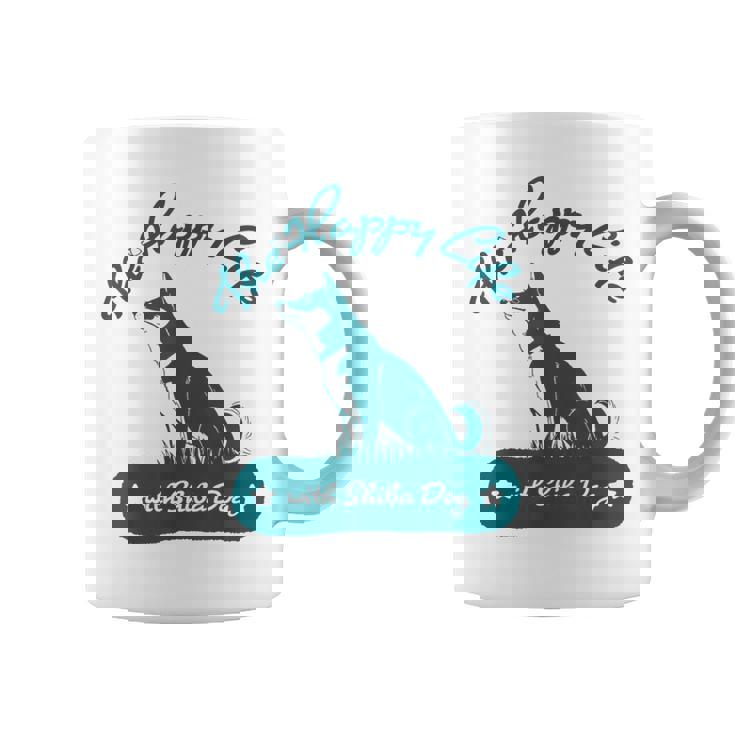 The Happy Life Withhiba Dog かわいい柴犬 黒柴 赤柴 コーヒーマグ