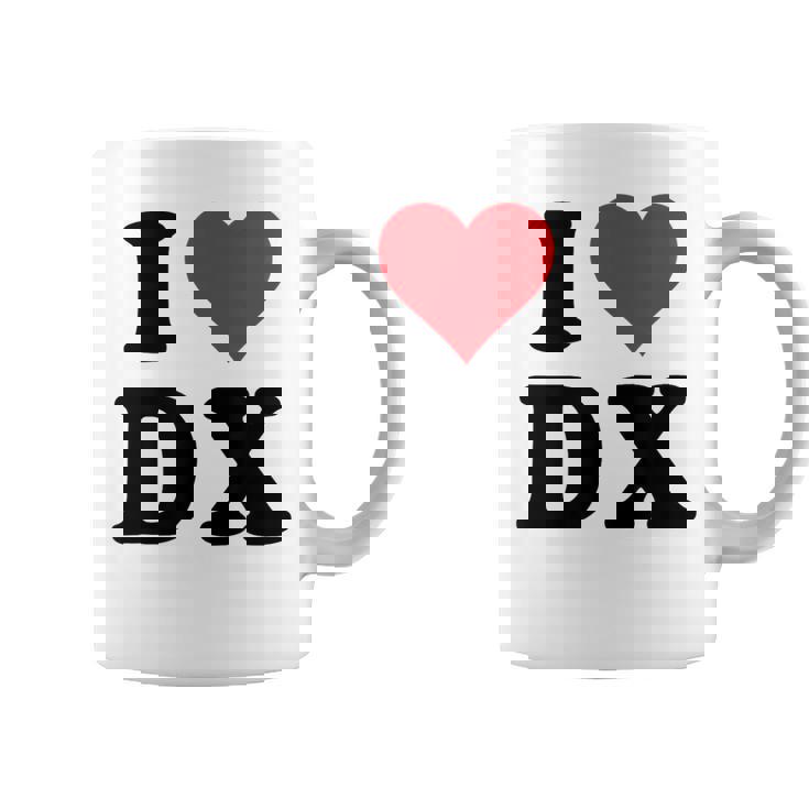 I Heart Dx Initials I Love DX First And Last Name D X コーヒーマグ