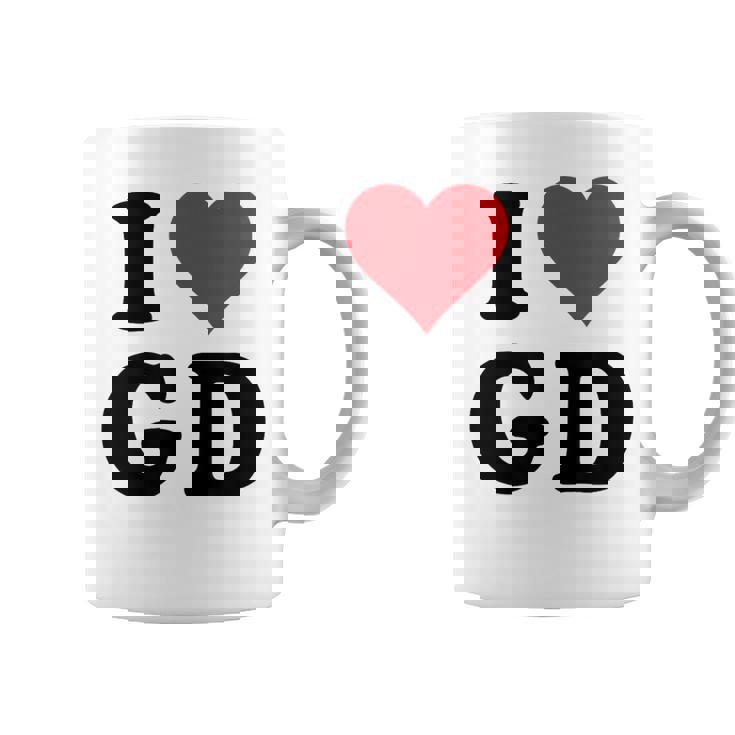 I Heart Gd Initials I Love GD First And Last Name G D コーヒーマグ