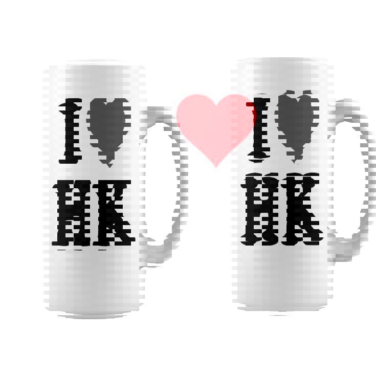 I Heart Hk Initials I Love HK First And Last Name H K コーヒーマグ