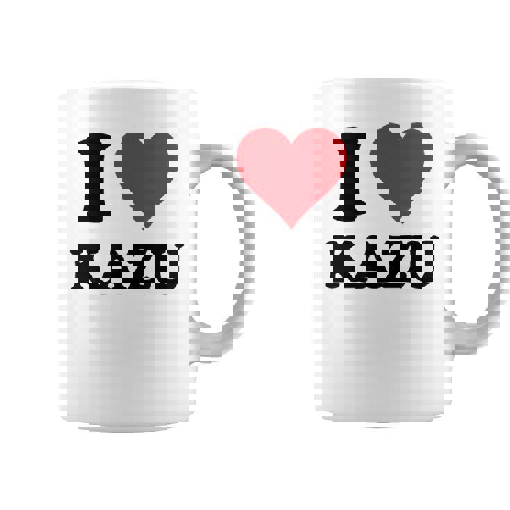 I Heart Kazu 名 I Love パーソナライズ コーヒーマグ