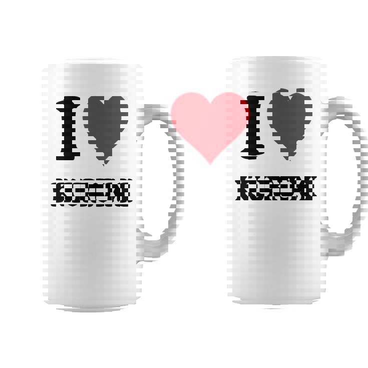 I Heart Kurumi ファーストネーム I Love パーソナライズ コーヒーマグ