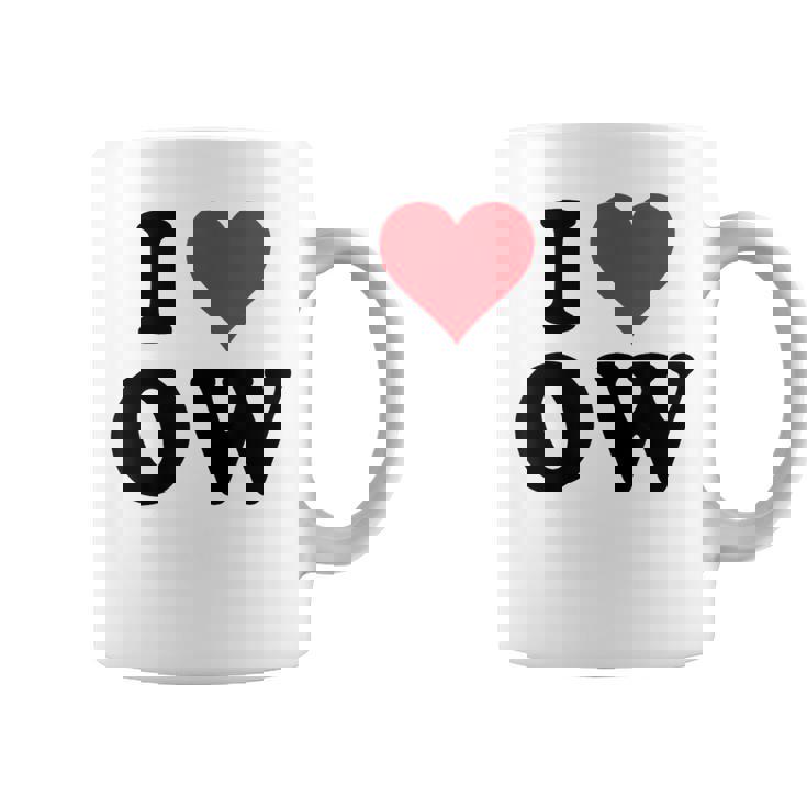 I Heart Ow Initials I Love OW First And Last Name O W コーヒーマグ
