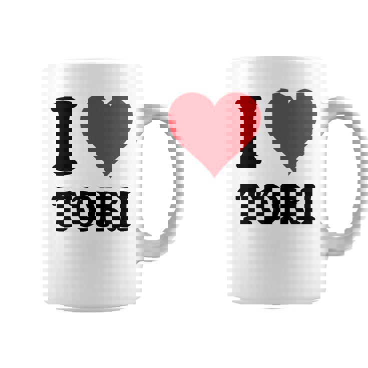 I Heart Tori ファーストネーム I Love パーソナライズ コーヒーマグ