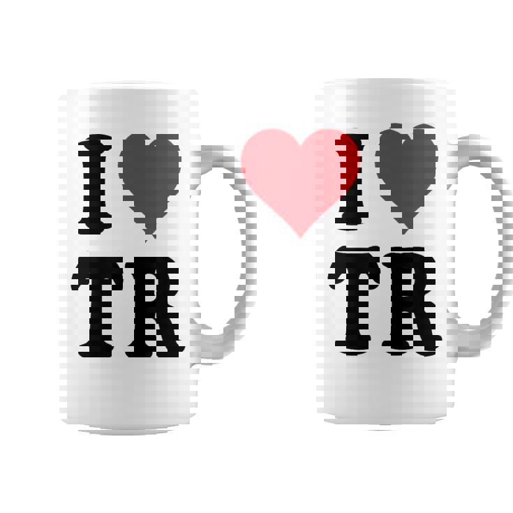I Heart Tr Initials I Love TR First And Last Name T R コーヒーマグ