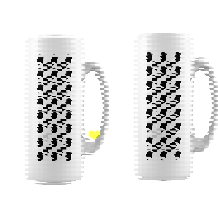 Heart Yellow 長袖tシャツ コーヒーマグ