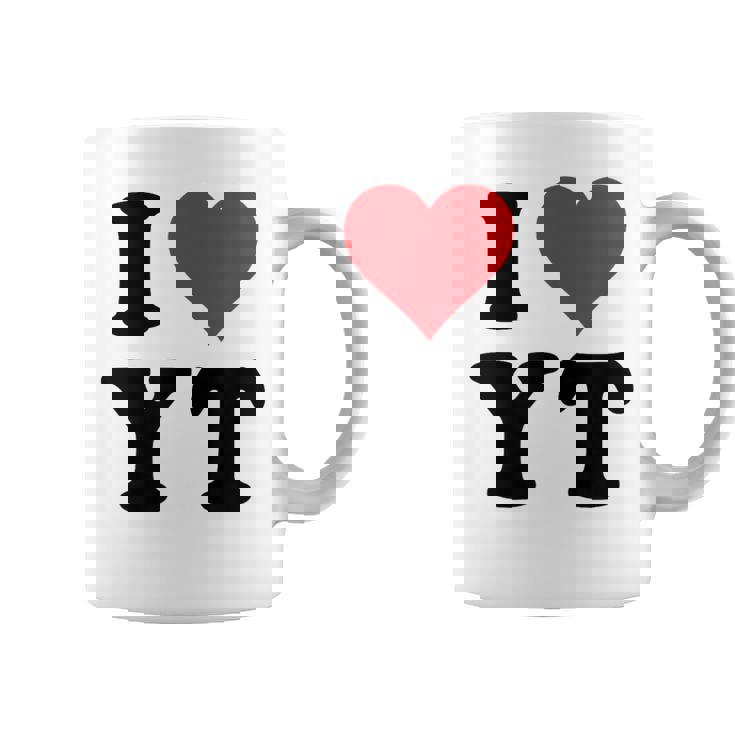 I Heart Yt Initials I Love YT First And Last Name Y T コーヒーマグ
