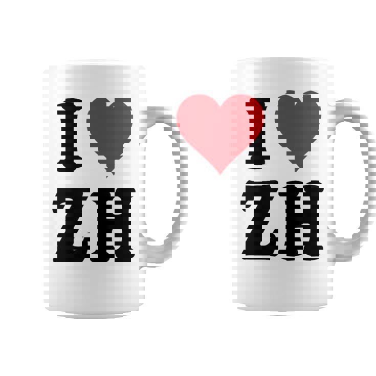 I Heart Zh Initials I Love ZH First And Last Name Z H コーヒーマグ