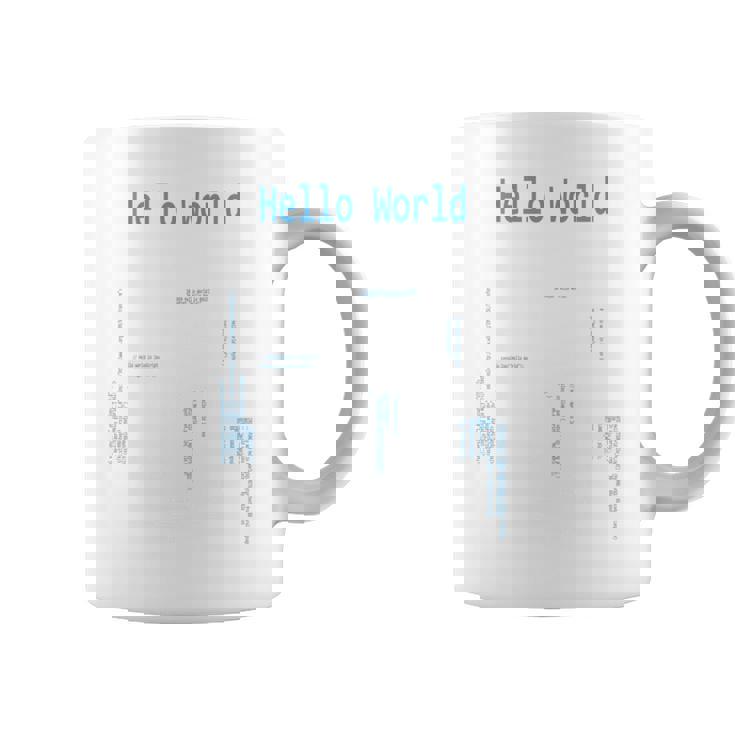 Hello World プログラマープログラミング言語コード 長袖tシャツ コーヒーマグ
