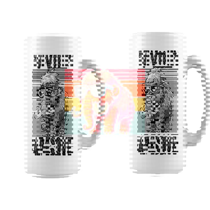 I'm Woolly Awesome 面白い レトロ メンズ レディース キッズ ウーリーマンモス コーヒーマグ