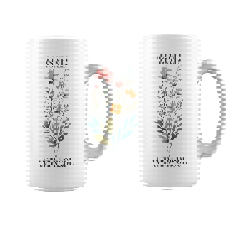 It Is Well With Myoul Christian 花柄 引用 クリスチャン 長袖tシャツ コーヒーマグ