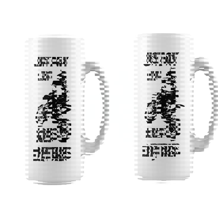メンズ Just A Guy Who Loves ダートバイク 面白い モトクロス コーヒーマグ