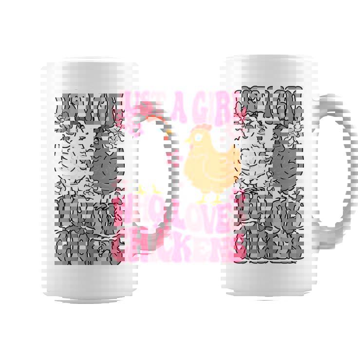 Just A Girl Who Loves Chickens Groovy Chicken Lover Girls Coffee Mug