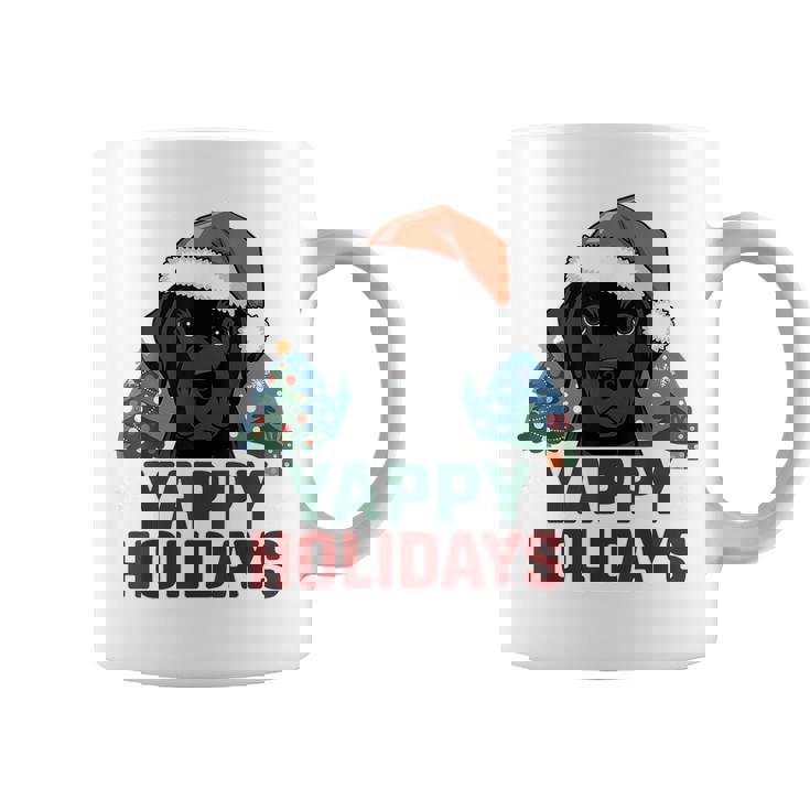 Lab クリスマス ラブラドールレトリバー Yappy Holidays Dog コーヒーマグ