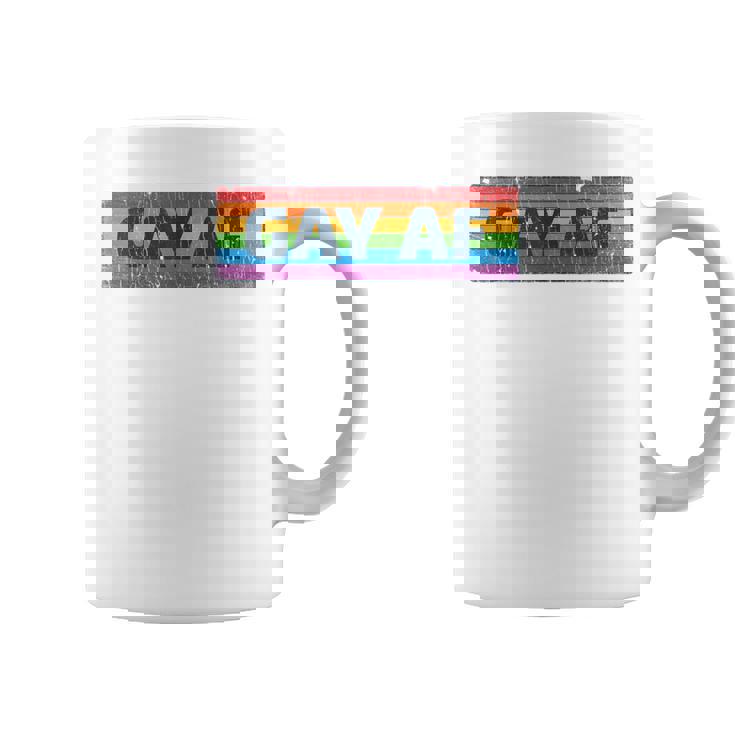 Lgbtq Gay Af Pride Lgbt Ally Rainbow Flag Retrointage コーヒーマグ