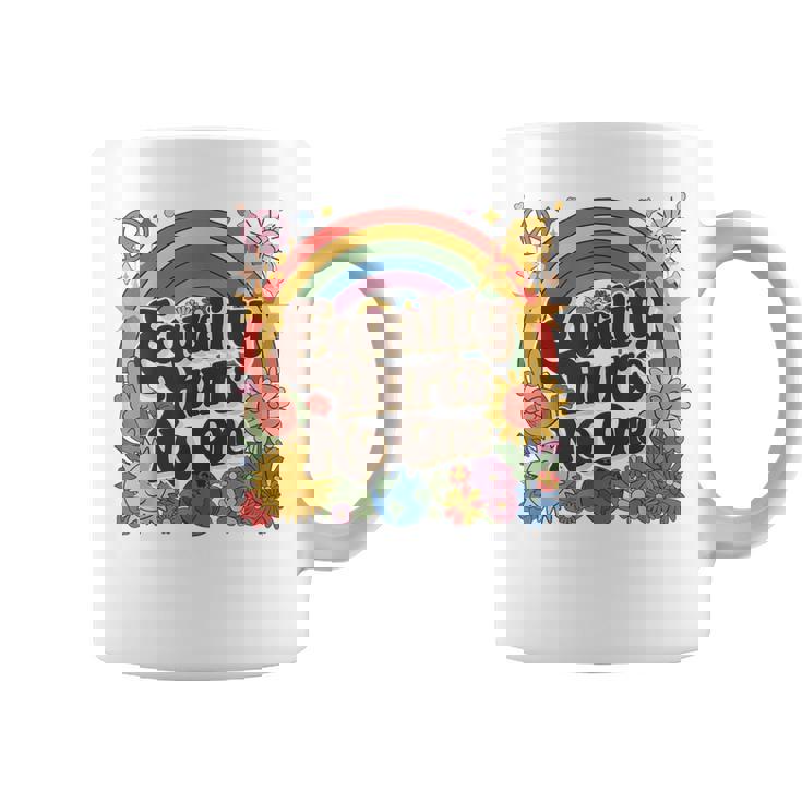 Lgbtqの平等は誰もプライドを傷つけない 人権 レインボープライド コーヒーマグ