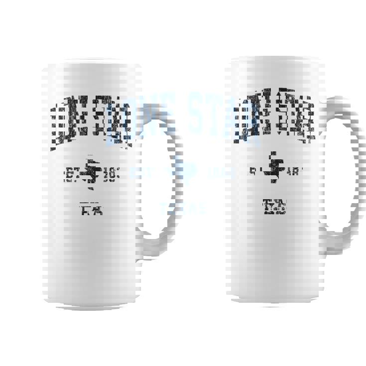 Lonetar Texas Tx ヴィンテージ アスレチック ネイビー スポーツデザイン コーヒーマグ