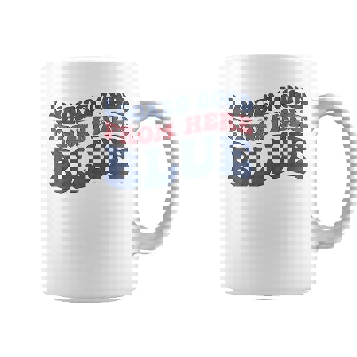 Looked Good From Here Blue Softball Mama Mom Game Day Coffee Mug