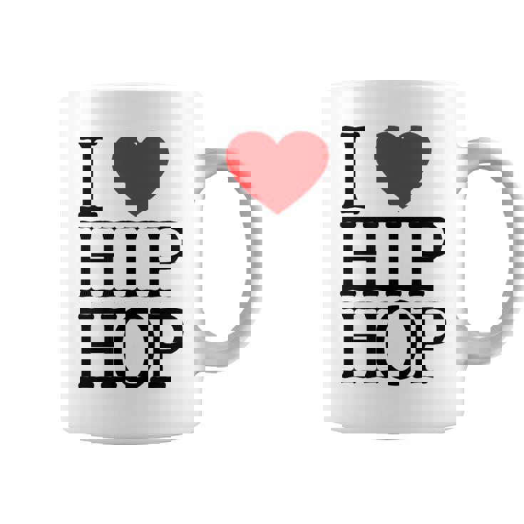 I Love Hip Hop ハート ラップ&ヒップホップファン コーヒーマグ