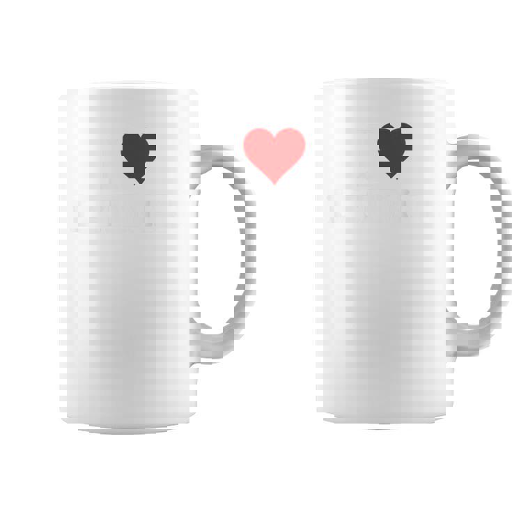 I Love Latinas シャツバックプリント コーヒーマグ