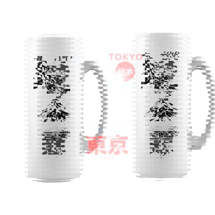 I Love Tokyo、Tokyo Japan 富士山、東京ファッショングラフィック コーヒーマグ