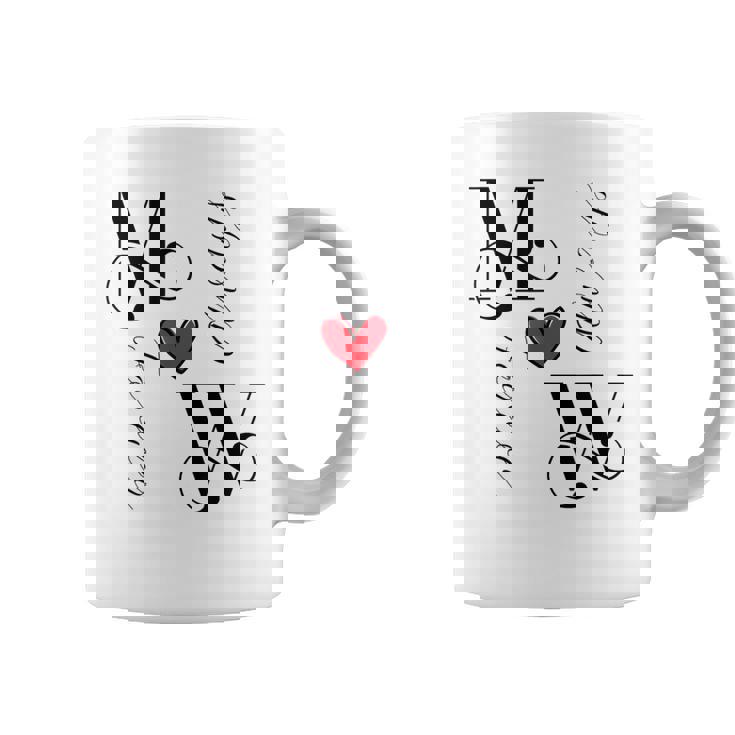 M&W カップル イニシャル 結婚式 記念日 新築祝い コーヒーマグ