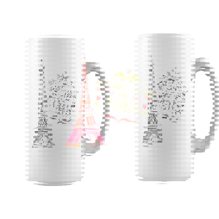 Meet Me In Paris 水彩プリントtシャツ エッフェル塔 コーヒーマグ