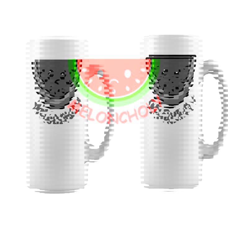 Meloncholy 面白い スイカ しゃれ フルーツ好き。 コーヒーマグ