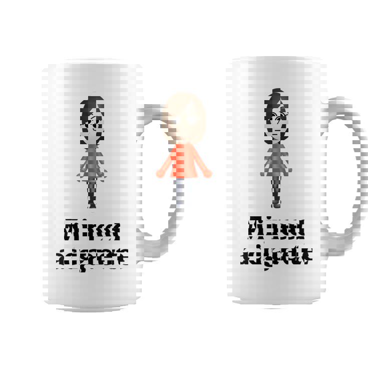 Mii Need A Cigarette Humour メンズ レディース コーヒーマグ