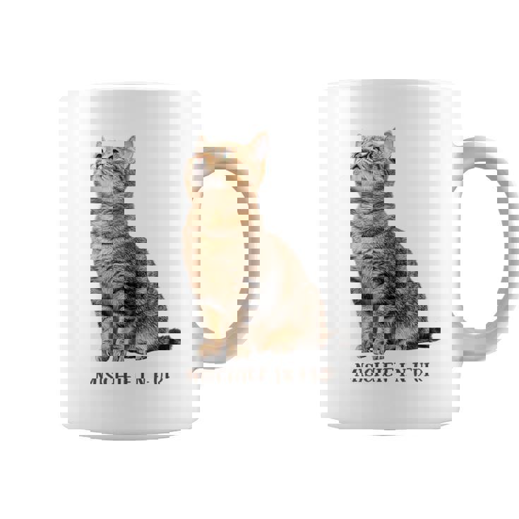 Mischief In Fur 猫写真 キジトラ 猫好き ネタ 猫しもべ 猫飼い 猫依存症 猫オーナー コーヒーマグ