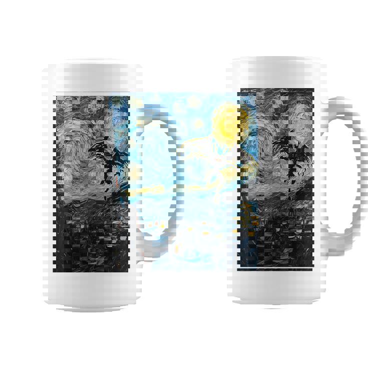 Mothman Cryptid Cryptozoology 星月夜 ゴッホ絵画 コーヒーマグ