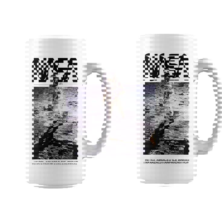 Nasaアポロ11号の月面宇宙飛行士の有名なワームロゴ コーヒーマグ