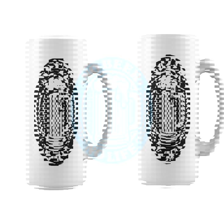 No Beer No Life ヴィンテージ飲料 ビール愛好家向け 左胸 コーヒーマグ