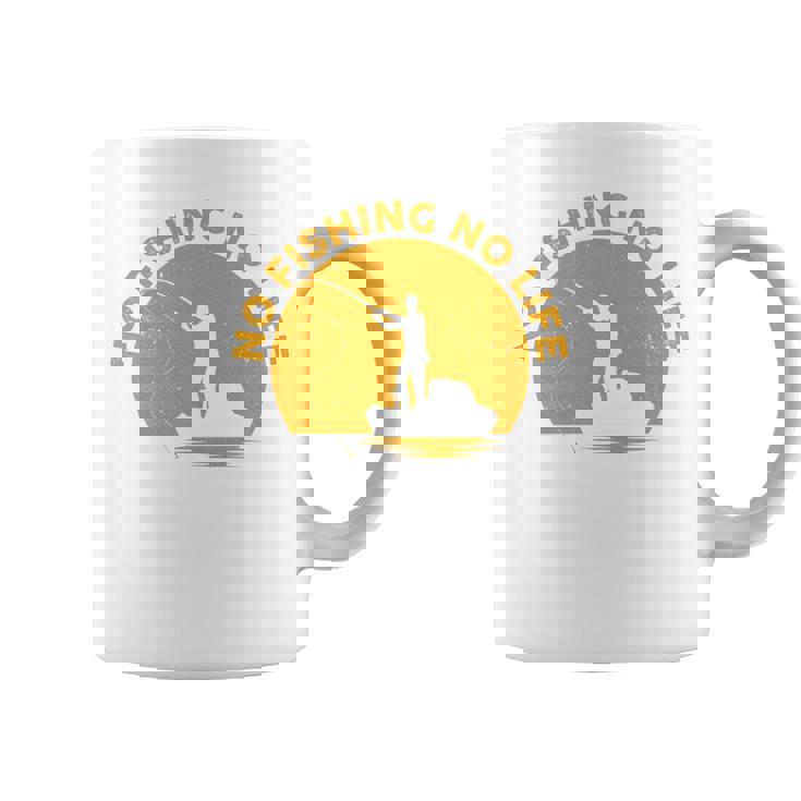 No Fishing No Life 釣り フィッシング ロゴ プリント 長袖tシャツ コーヒーマグ